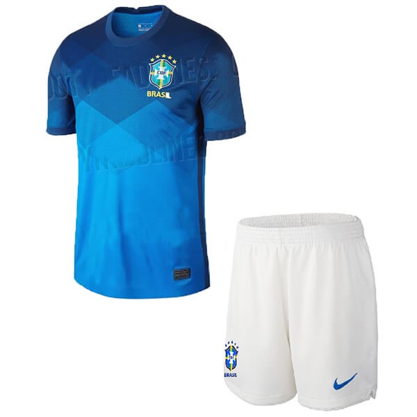 Camiseta Brasil 2nd Niño 2020 Azul